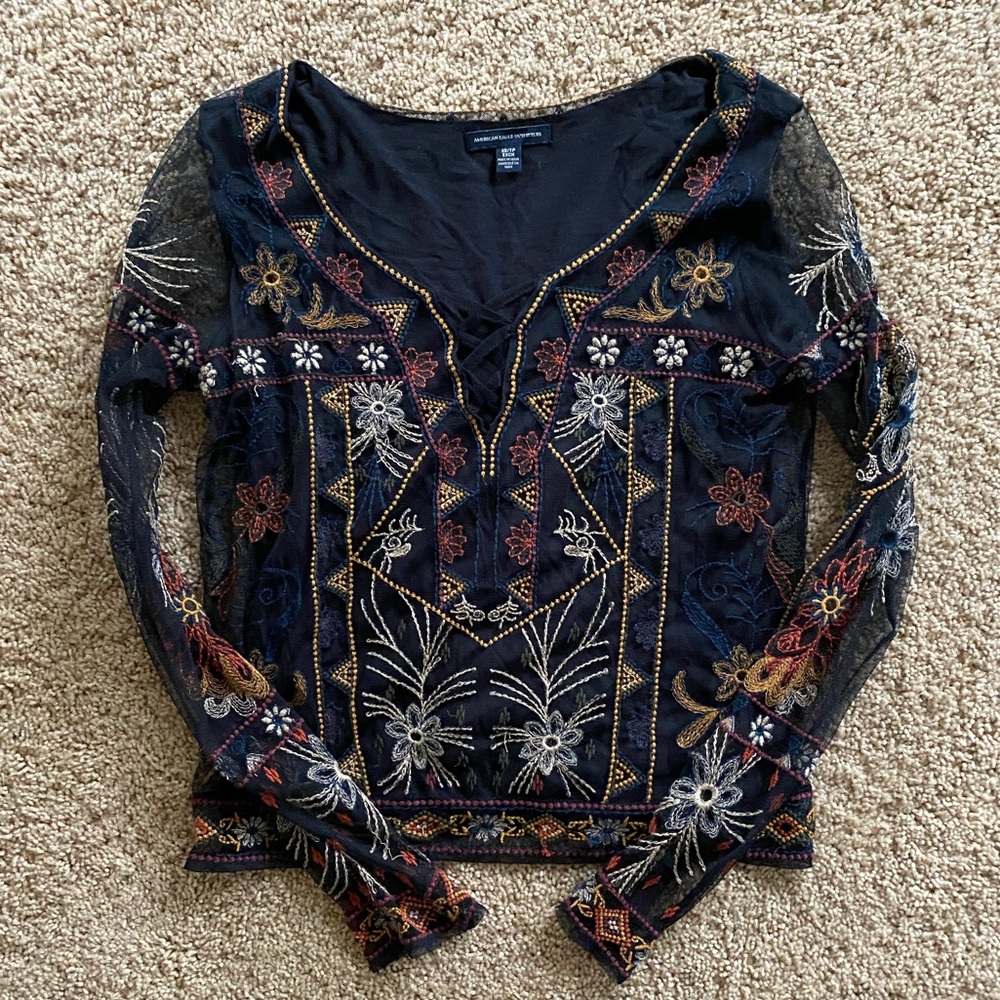 American Eagle Lace Top